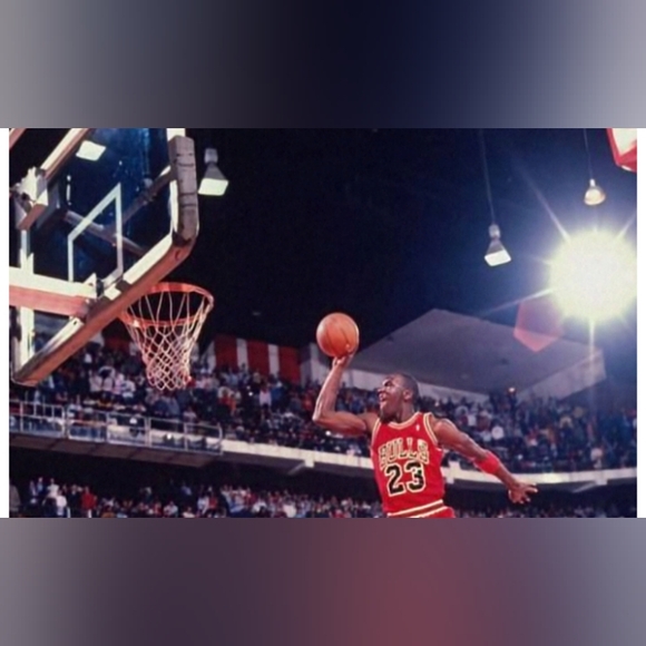 MICHAEL AIR JORDAN BULLS 8.5x11 GLOSSY NBA 1988 SLAM DUNK CONTEST VINTAGE POSTER - Picture 3 of 7